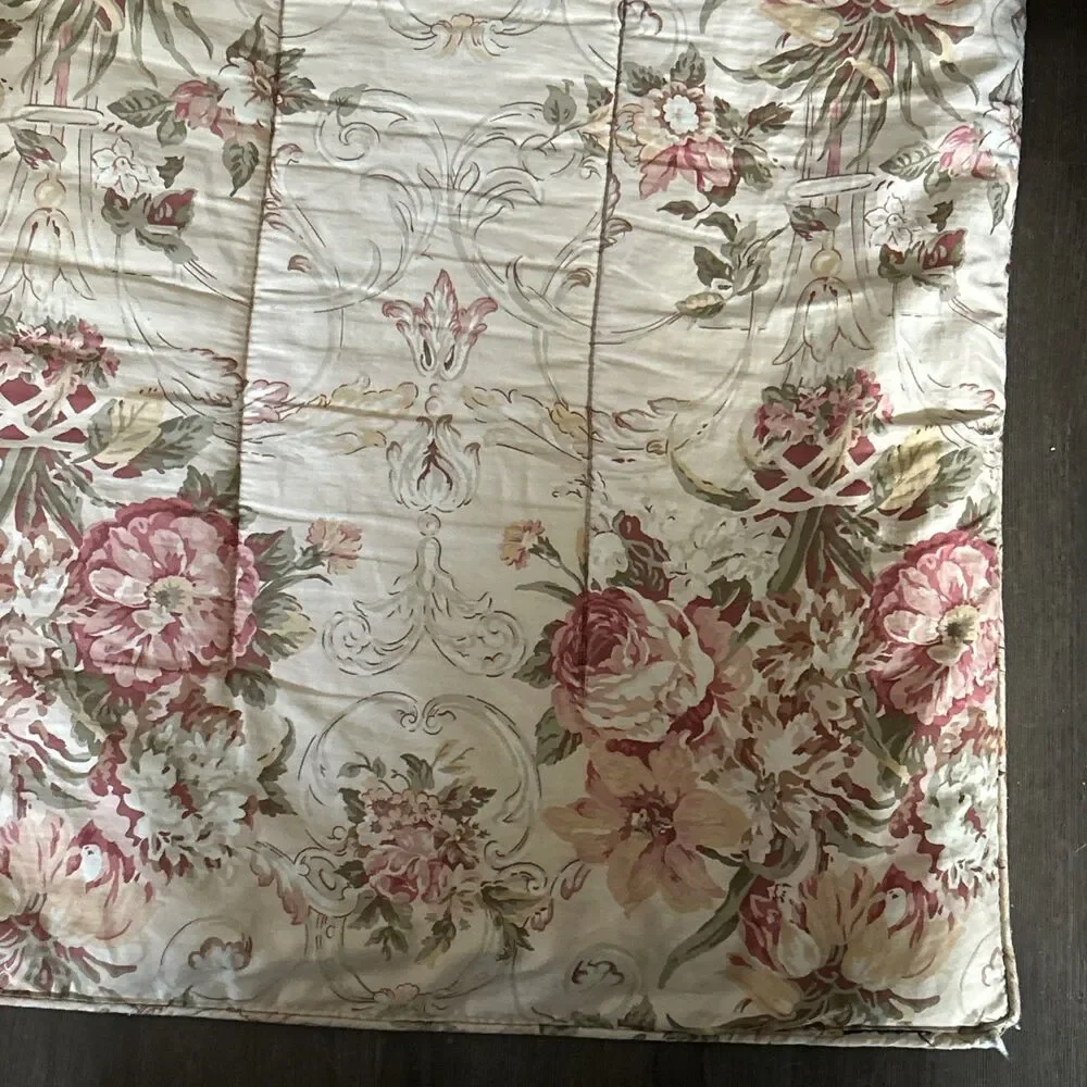 Vintage Ralph Lauren Genevieve Bedspread Queen 92x102 Corner Wear See Pictures